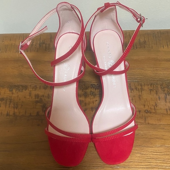 Chinese Laundry Taryn Womens Size 8 Dress Sandals Red Suede NWOT - Picture 1 of 16
